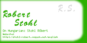 robert stohl business card